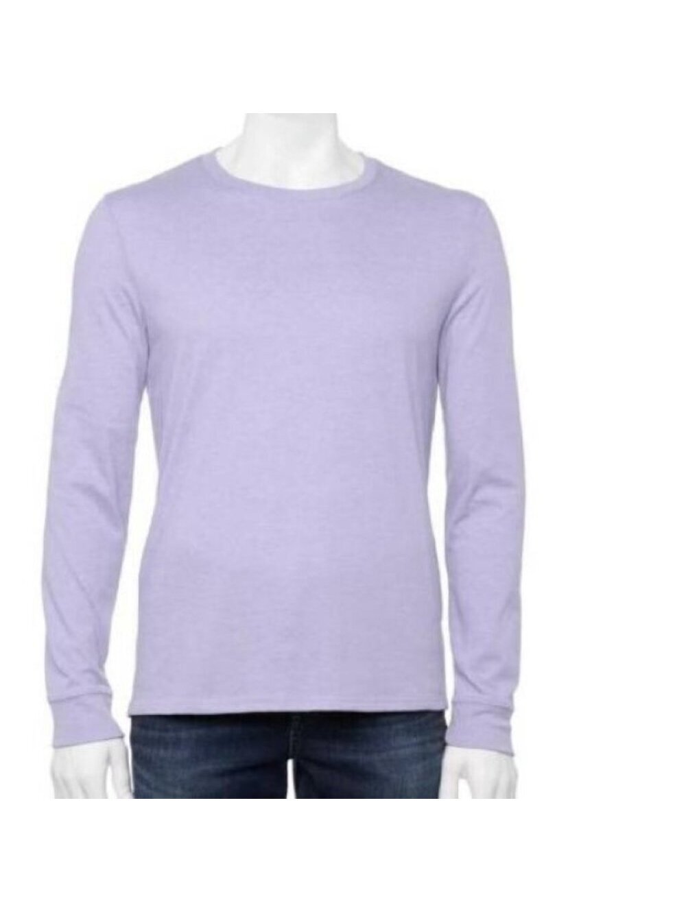 Sonoma Shirt M Mens Pastel Purple Long Sleeve Supersoft Crew Casual Tee